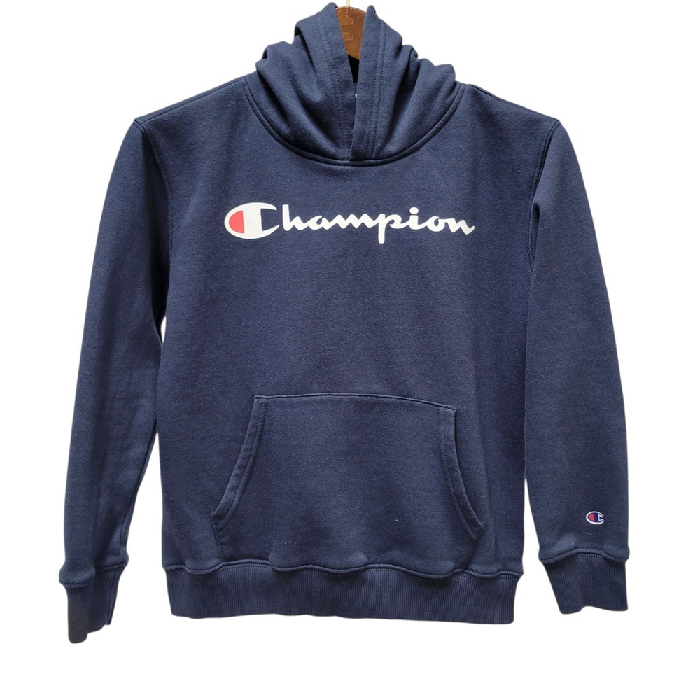 Champion Authentic Boys Long-Sleeves Hoodie Pullover Sweatshirt Size Medium 8-10
